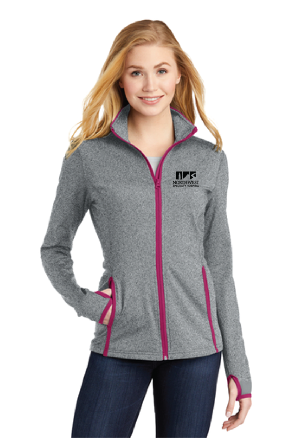 NWSH LST853 Sport-Tek® Ladies Sport-Wick® Stretch Contrast Full-Zip Jacket