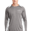 ST361LS Sport-Tek® Long Sleeve Heather Colorblock Contender™ Tee