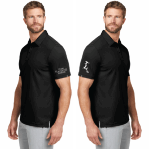 TM1MU411 TravisMathew Oceanside Solid Polo-Black EMBROIDERED