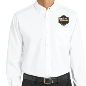S663 Twill Shirt-White with EMBROIDERY