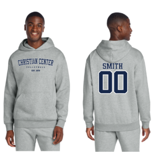 DT6150 Heavyweight Fleece Hoodie-Light Grey-With NAME/NUMBER